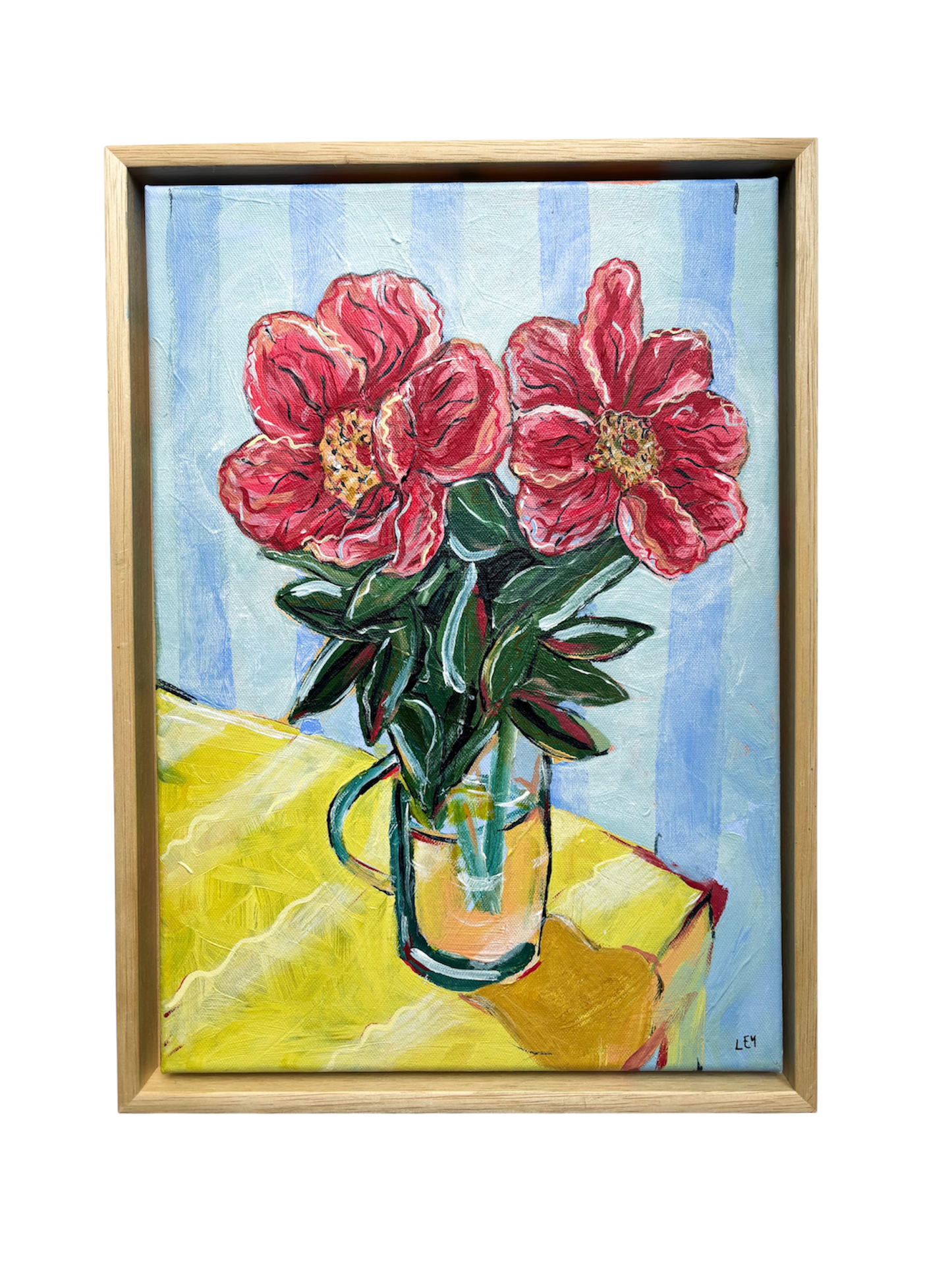 ‘SUMMER PEONIES' FRAMED ORIGINAL PAINTING