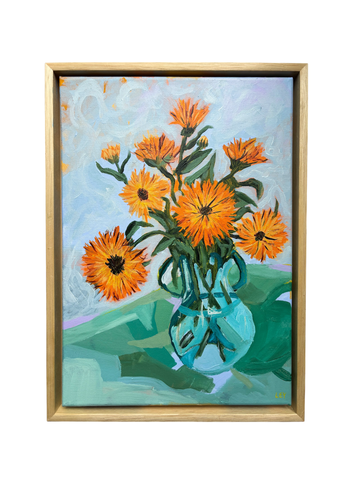 ‘MOLL’S CALENDULA' FRAMED ORIGINAL PAINTING