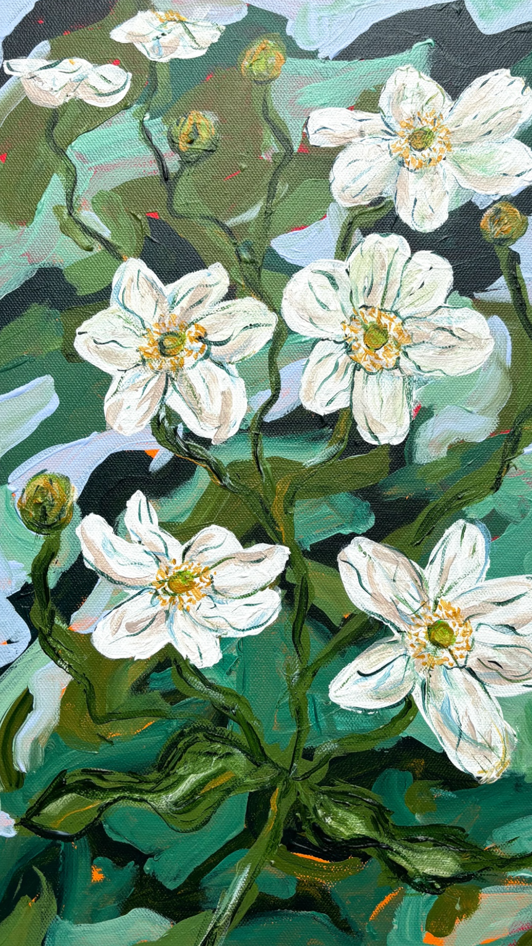 'IN THE GARDEN' FRAMED ORIGINAL PAINTING