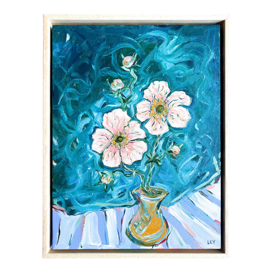 ‘ROMANTIC DINING #2' FRAMED ORIGINAL PAINTING