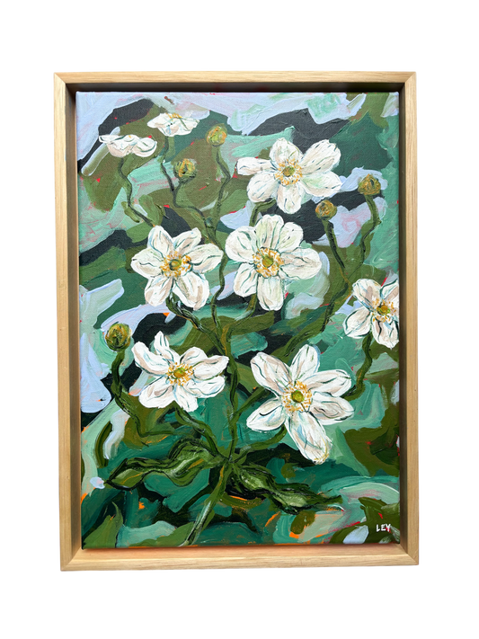 'IN THE GARDEN' FRAMED ORIGINAL PAINTING