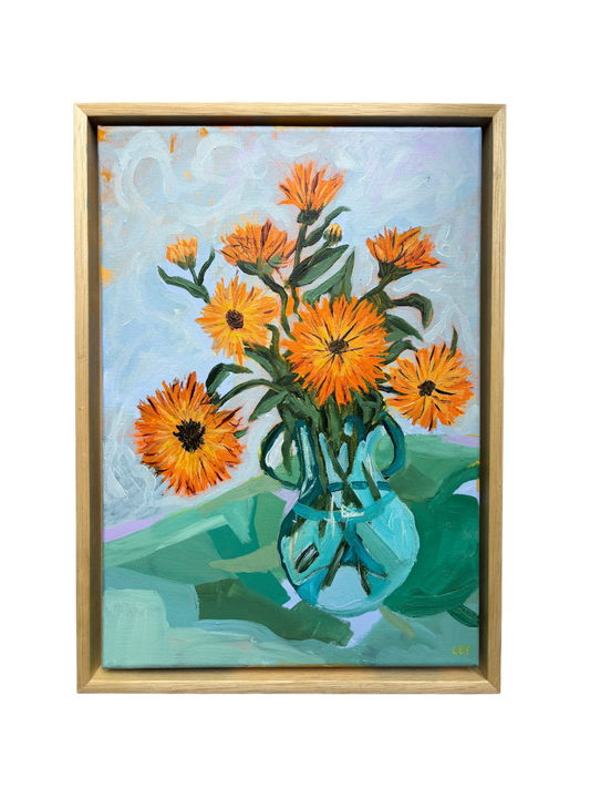 ‘MOLL’S CALENDULA' FRAMED ORIGINAL PAINTING
